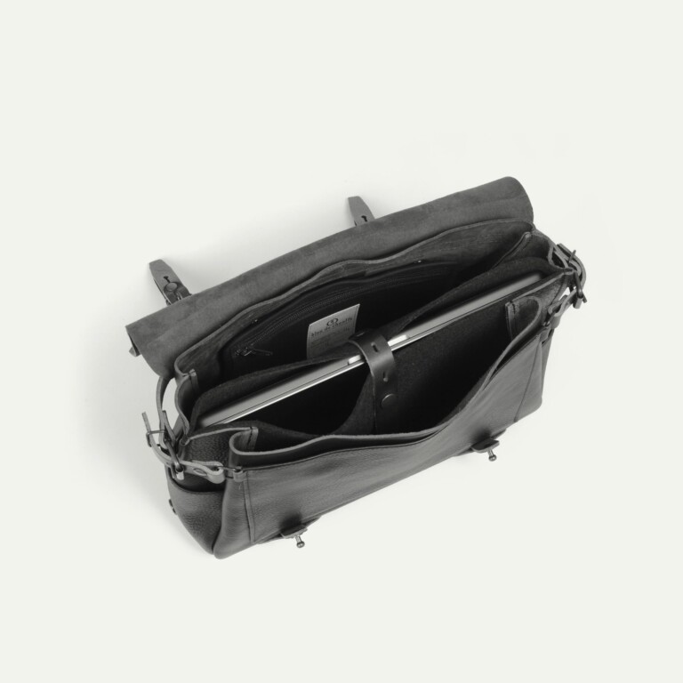 Bleu De Chauffe - Sac Postier Eclair M - Tourbe