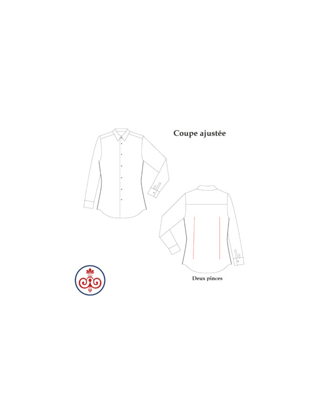 La Chemise Française - Chemise Seersucker Bleu - Col Souple