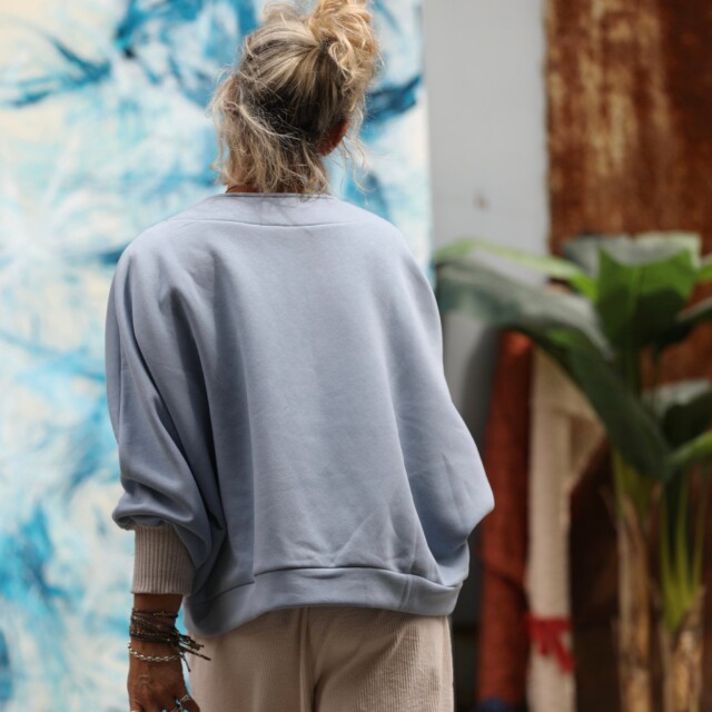 Quintessence - Sweat Ferdinand - bleu céleste - version courte