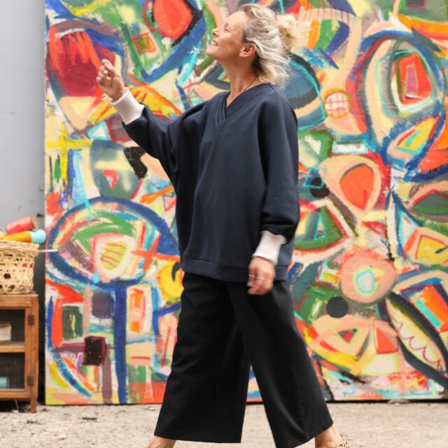 Quintessence - Sweat Ferdinand - bleu marine - version longue