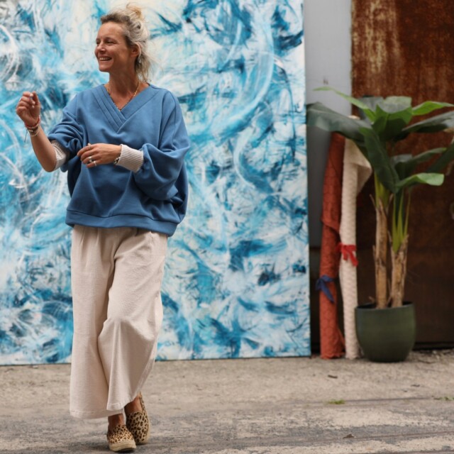 Quintessence - Sweat Ferdinand - bleu officier - version courte