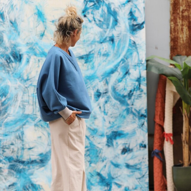 Quintessence - Sweat Ferdinand - bleu officier - version courte