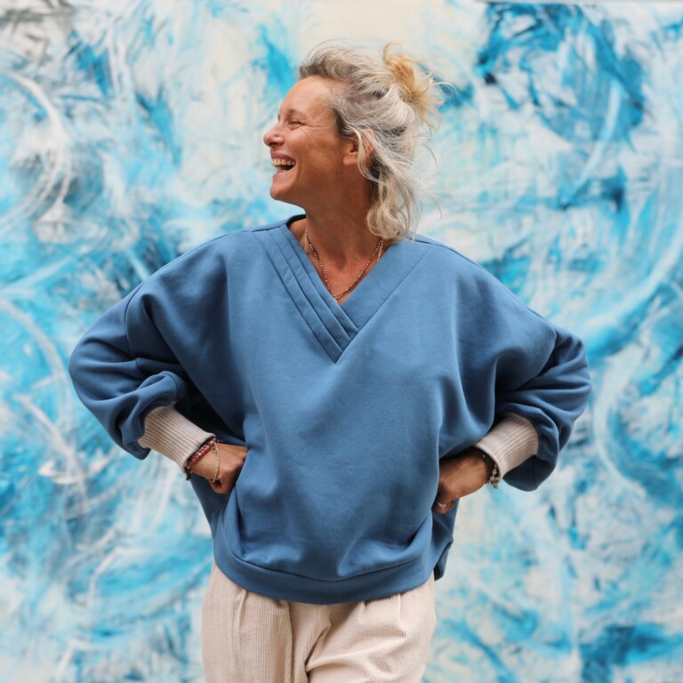 Quintessence - Sweat Ferdinand - bleu officier - version courte