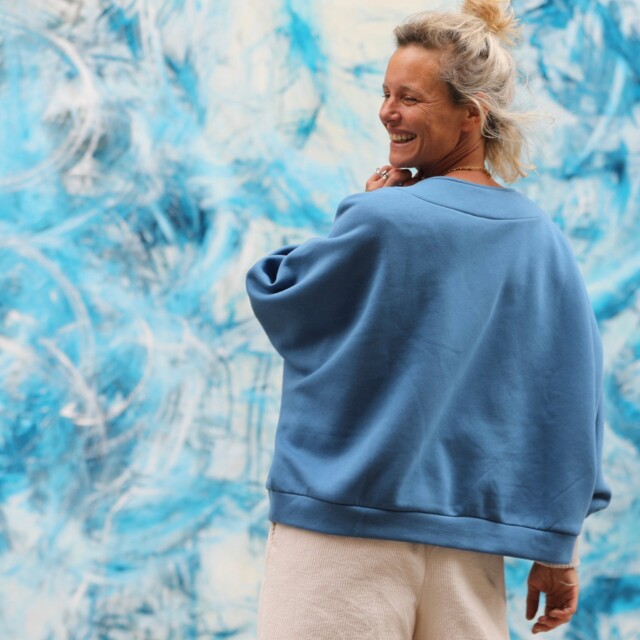 Quintessence - Sweat Ferdinand - bleu officier - version courte