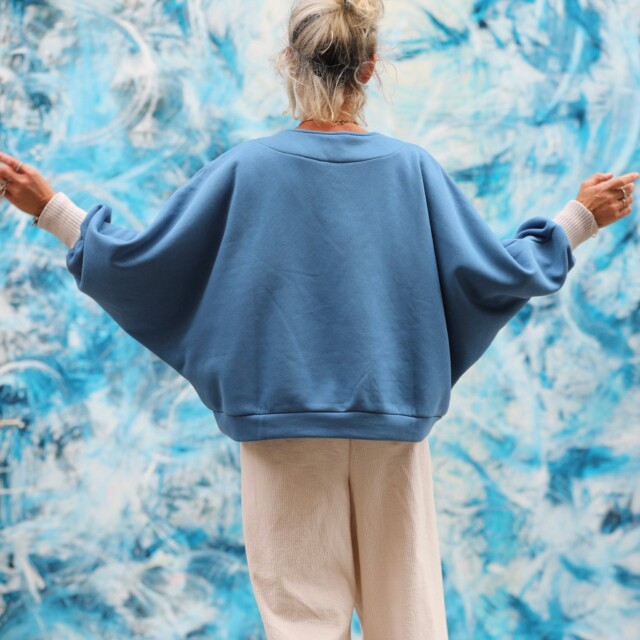 Quintessence - Sweat Ferdinand - bleu officier - version courte