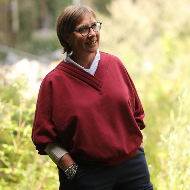 Quintessence - Sweat Ferdinand - cerise noire - version courte