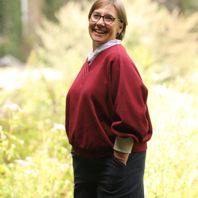 Quintessence - Sweat Ferdinand - cerise noire - version courte