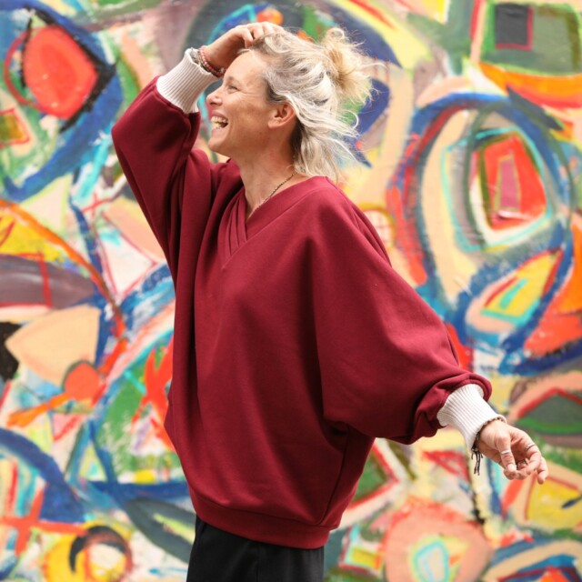 Quintessence - Sweat Ferdinand - cerise noire - version longue