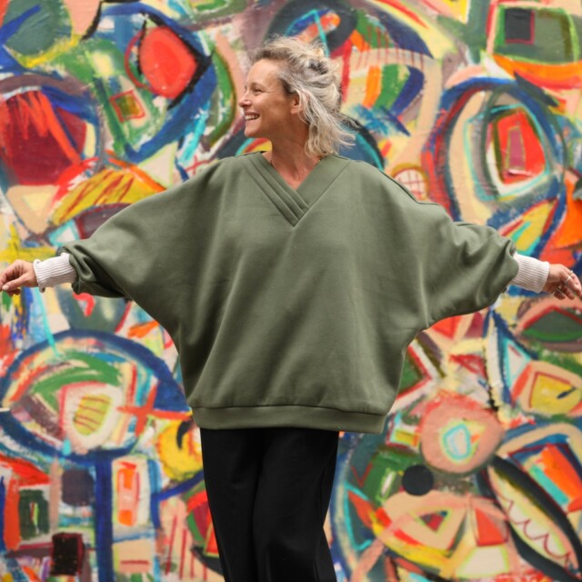 Quintessence - Sweat Ferdinand - vert kaki - version longue