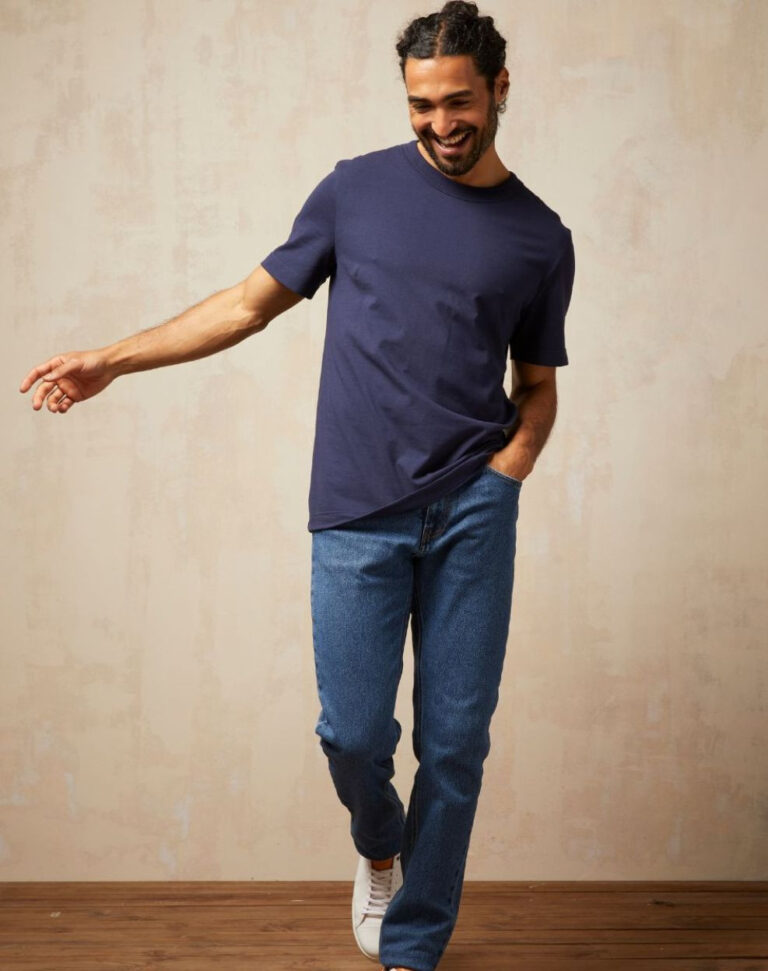 Lemahieu - T-shirt en Coton BIO - Bleu Minuit - Homme - Homme