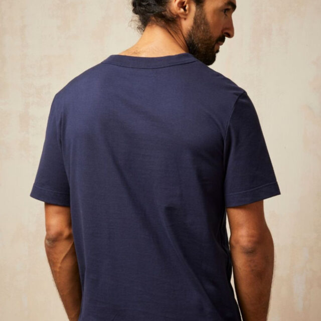 Lemahieu - T-shirt épais en coton bio - Bleu Minuit - Homme