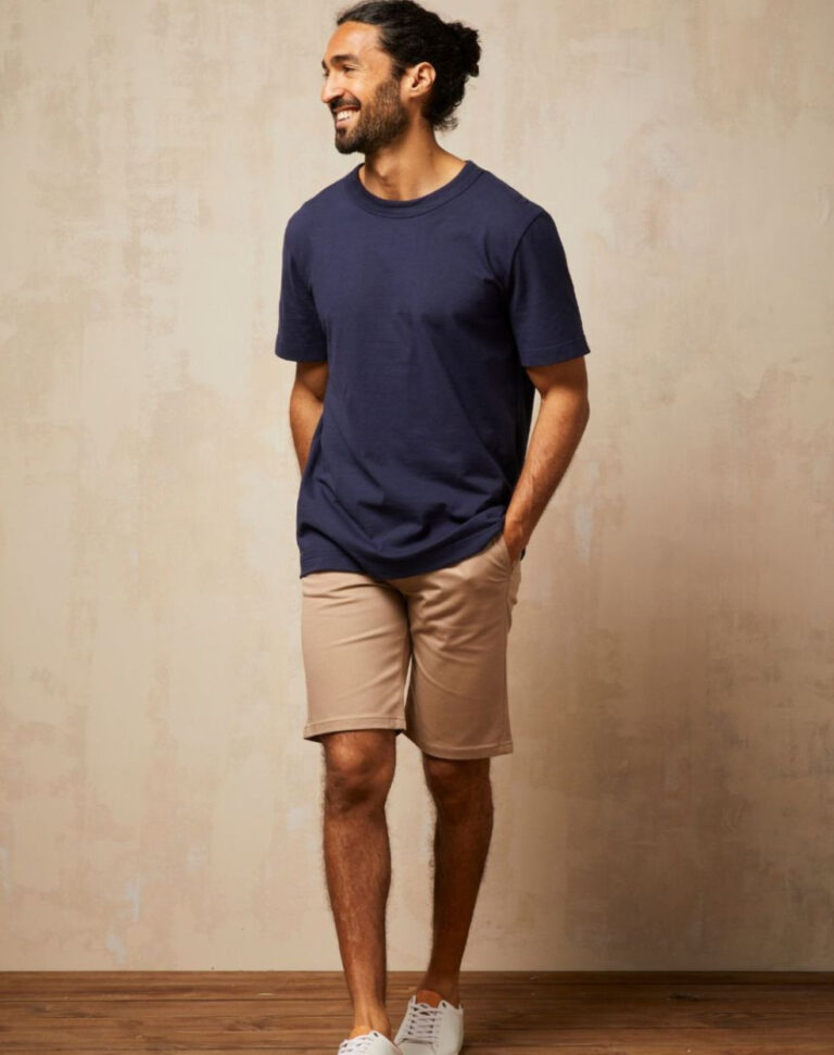 Lemahieu - T-shirt épais en coton bio - Bleu Minuit - Homme