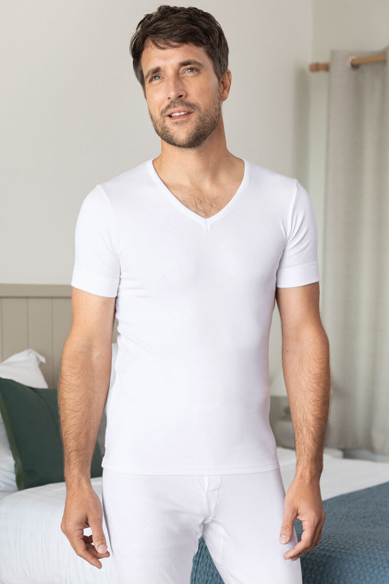 Maison Solfin - Tee-shirt col v en coton Made in France| B.Solfin