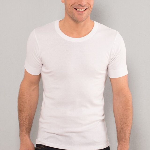 Maison Solfin - Tee-shirt fin manches courtes ras du cou Made in France| B.Solfin