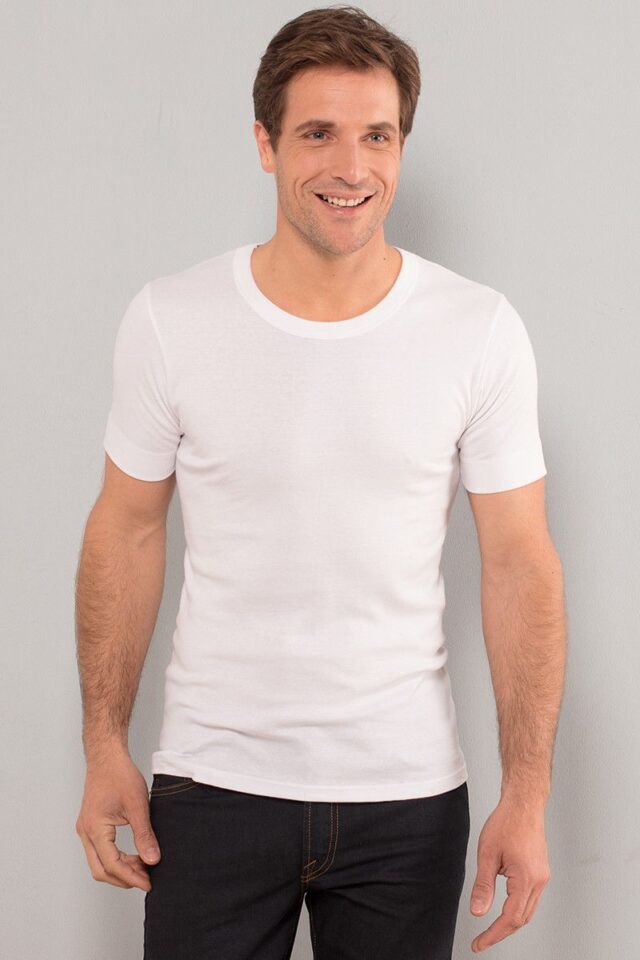 Maison Solfin - Tee-shirt fin manches courtes ras du cou Made in France| B.Solfin