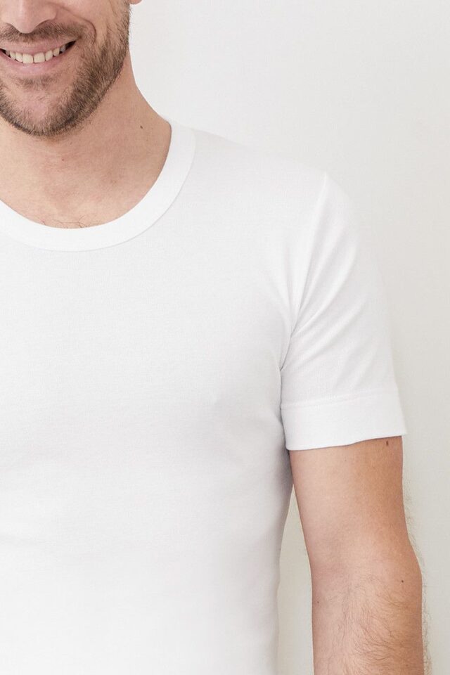 Maison Solfin - Tee-shirt fin manches courtes ras du cou Made in France| B.Solfin