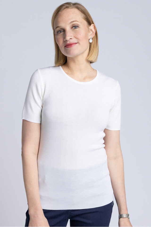 Maison Solfin - Tee-shirt laine manches courtes Made in France| B.Solfin