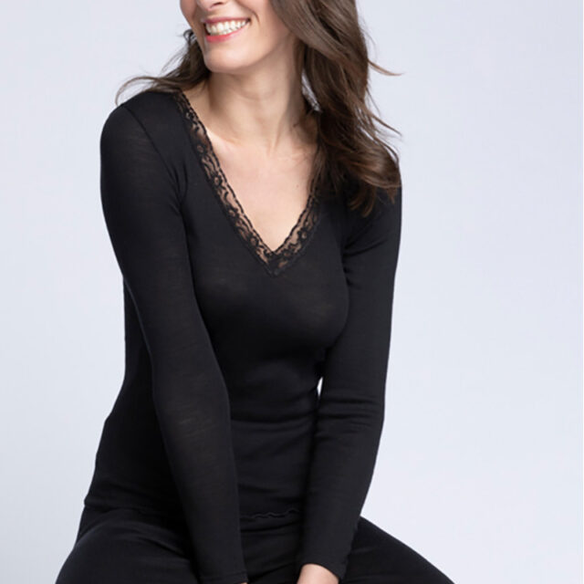 Maison Solfin - Tee-shirt manches longues fine broderie Made in France| B.Solfin