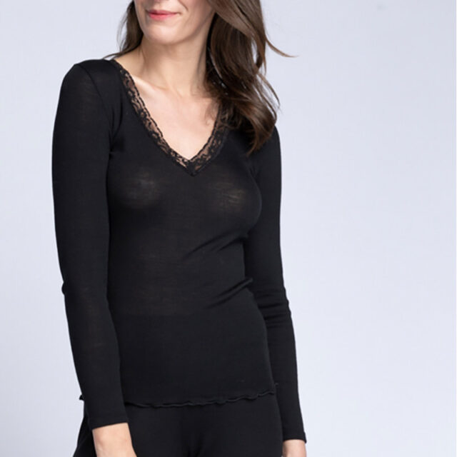 Maison Solfin - Tee-shirt manches longues fine broderie Made in France| B.Solfin