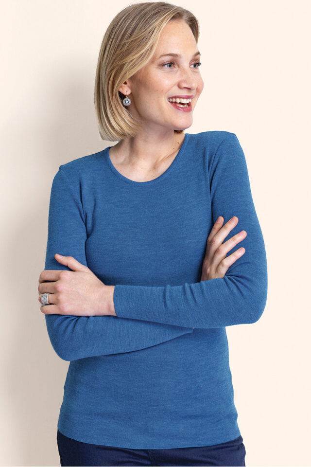 Maison Solfin - Tee-shirt manches longues en laine Made in France| B.Solfin