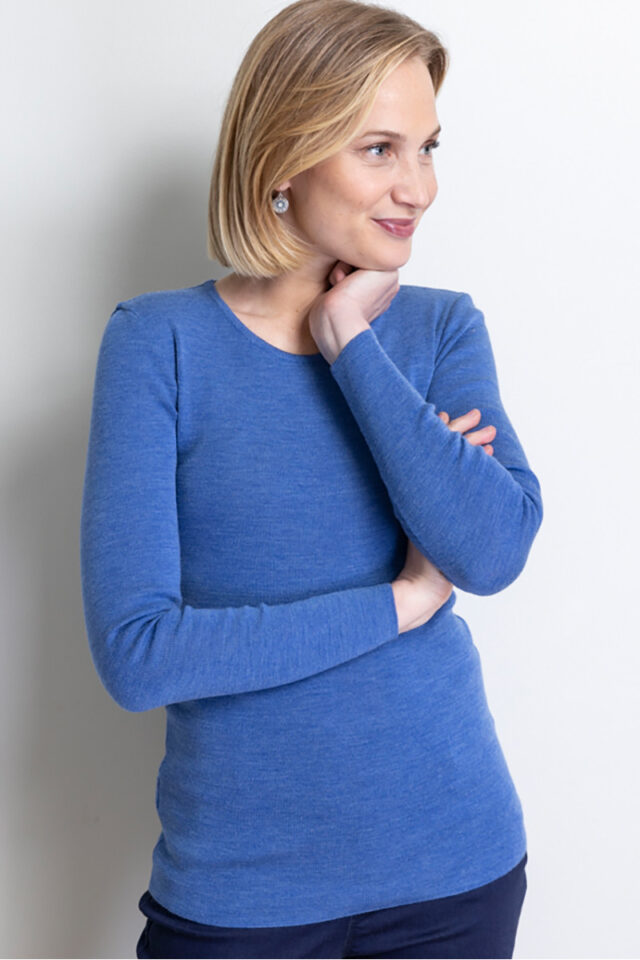 Maison Solfin - Tee-shirt manches longues en laine Made in France| B.Solfin