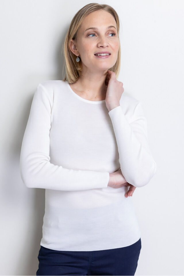 Maison Solfin - Tee-shirt laine manches longues Made in France| B.Solfin