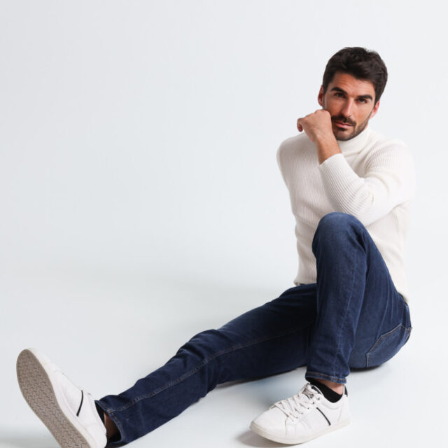 Maison Solfin - Tee-shirt en laine mérinos épais col cheminée Made in France| B.Solfin