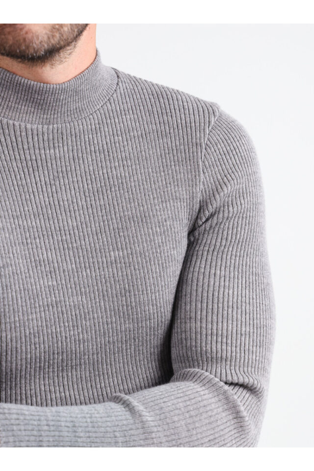 Maison Solfin - Tee-shirt en laine mérinos épais col cheminée Made in France| B.Solfin