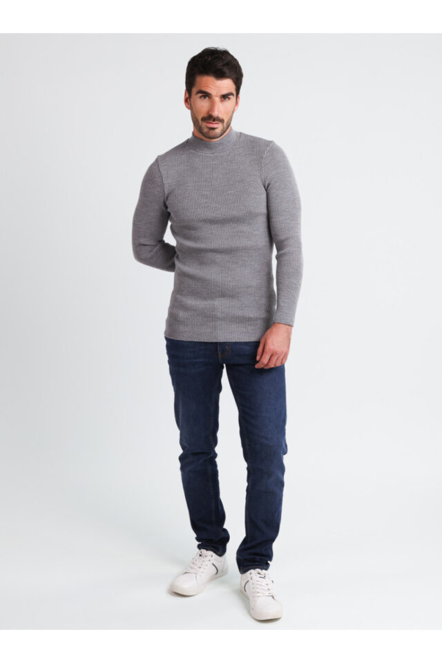 Maison Solfin - Tee-shirt en laine mérinos épais col cheminée Made in France| B.Solfin