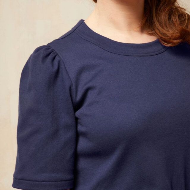 Lemahieu - Top à manches 3/4 - Bleu minuit - Femme