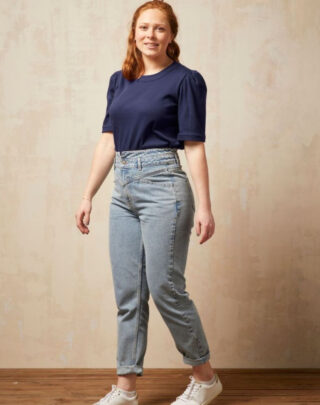 Maison Lemahieu - Top à manches 3/4 – Marine – Femme