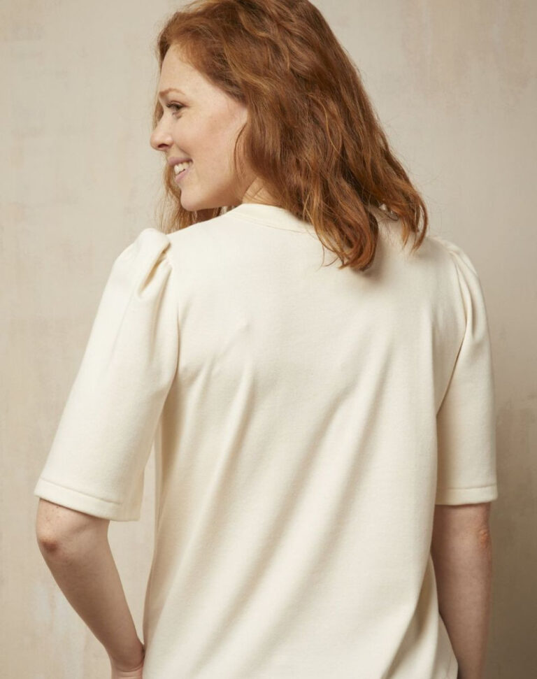 Lemahieu - Top à manches 3/4 - Ecru - Blanc - Femme