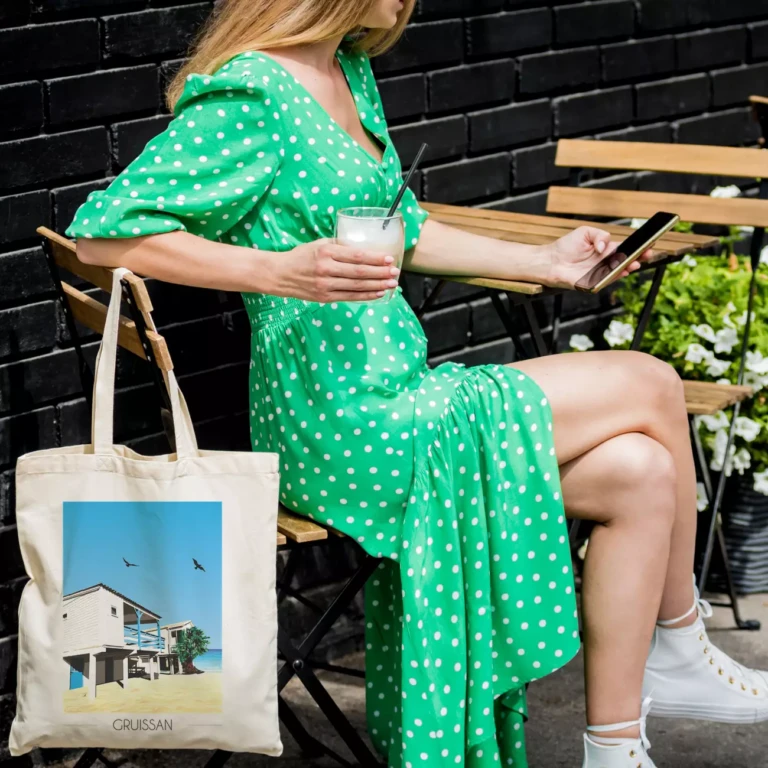 Foliove - Tote Bag Gruissan Maisons sur pilotis