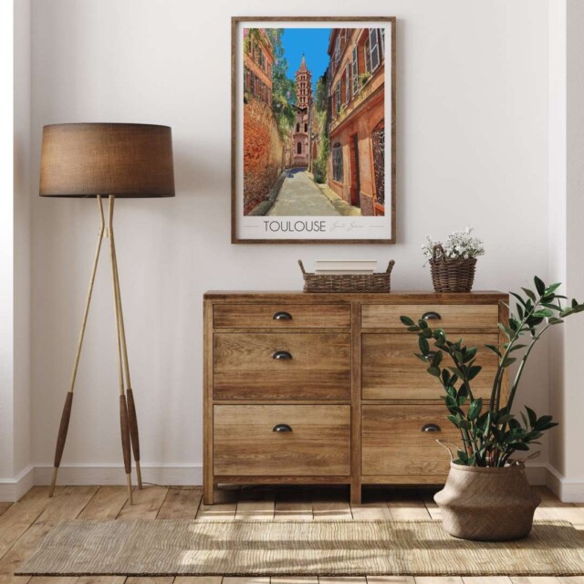 Foliove - Affiche de Toulouse Basilique Saint-Sernin