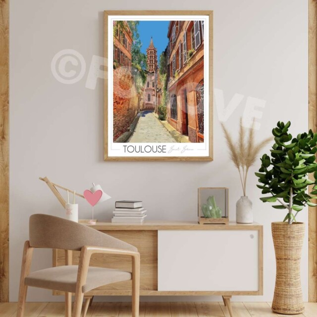 Foliove - Affiche de Toulouse Basilique Saint-Sernin