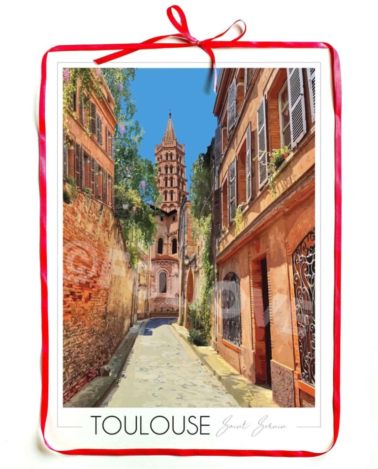 Foliove - Affiche de Toulouse Basilique Saint-Sernin