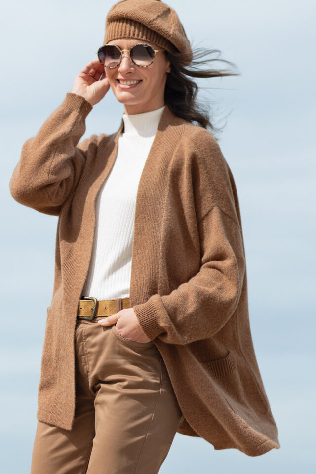 Maison Solfin - Gilet long en laine recyclée Made in France| B.Solfin