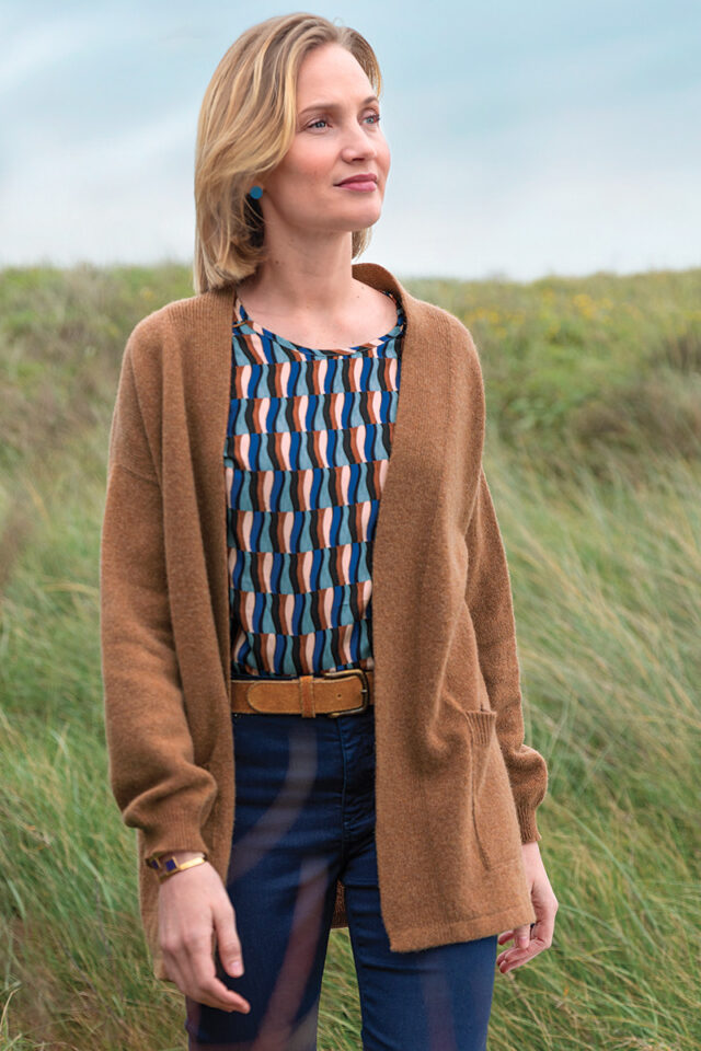 Maison Solfin - Gilet long en laine recyclée Made in France| B.Solfin