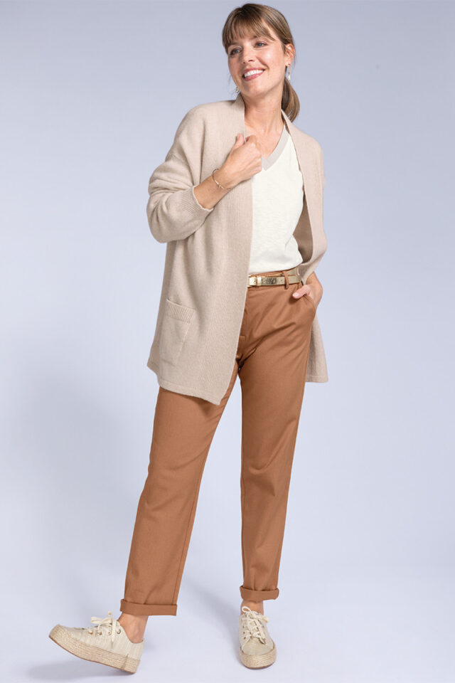 Maison Solfin - Gilet long en laine recyclée Made in France| B.Solfin