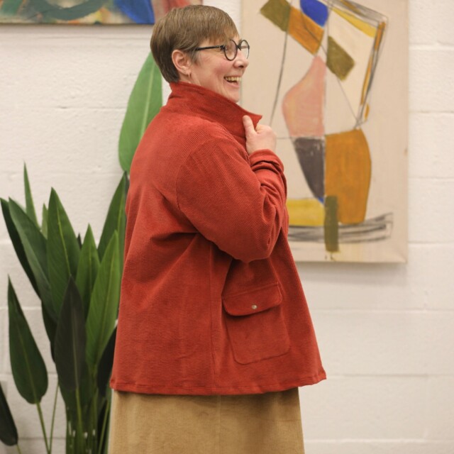 Quintessence - Veste Véga - lin stone wash marine