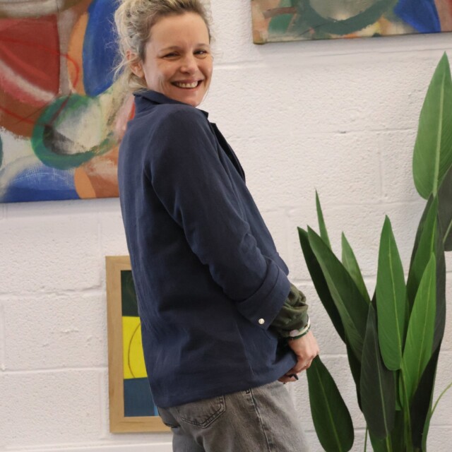 Quintessence - Veste Véga - lin stone wash marine