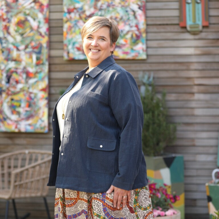 Quintessence - Veste Véga - lin stone wash marine