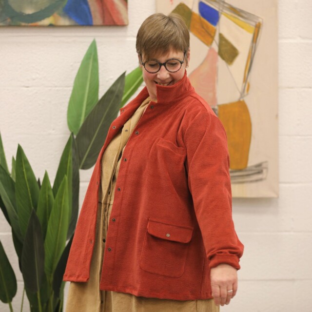 Quintessence - Veste Véga - lin stone wash noir