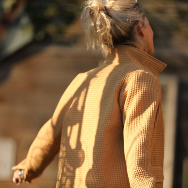 Quintessence - Veste Véga - nid d'abeille miel