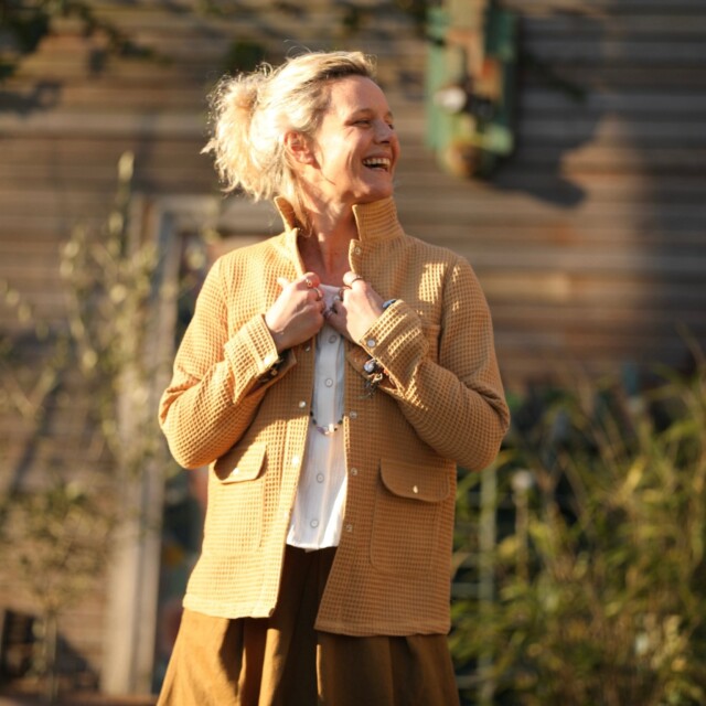 Quintessence - Veste Véga - nid d'abeille miel