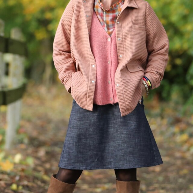 Quintessence - Veste Véga - nid d'abeille terre cuite rosée