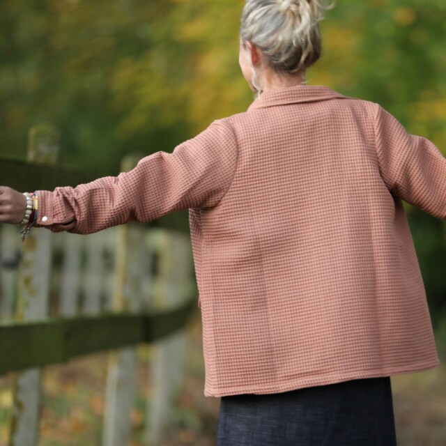 Quintessence - Veste Véga - nid d'abeille terre cuite rosée