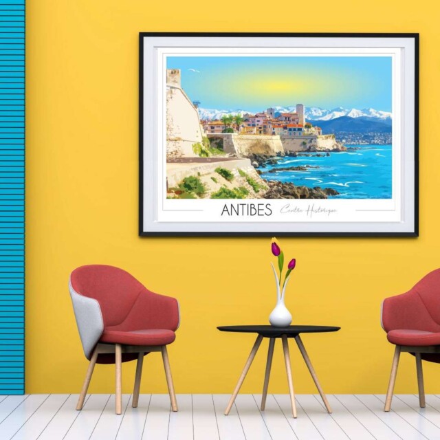 Foliove - Affiche Antibes Juan les Pins