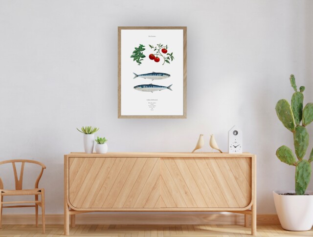 varek.illustrations - Affiche : La recette des Sardines à la Provencale