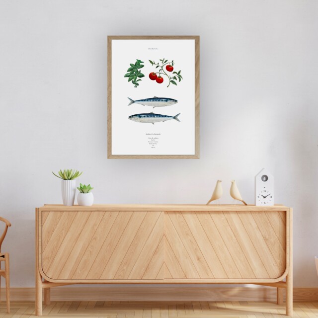 varek.illustrations - Affiche : La recette des Sardines à la Provencale